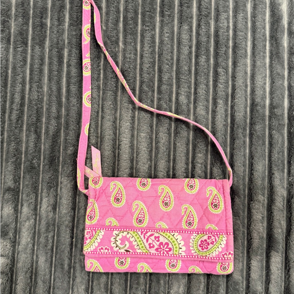 Pink Vera Bradley Paisley Crossbody Bag